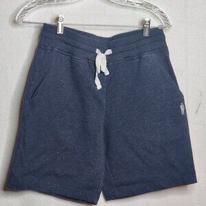 Jockey Navy Heather Eco Organic Cotton Blend Logo Drawstring Fleece Short Size S